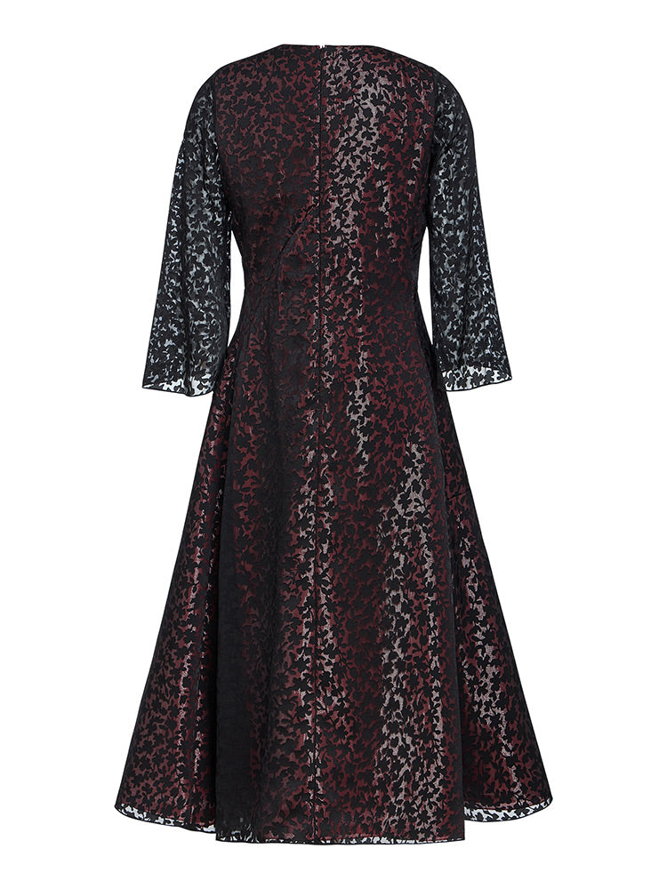 Nili Burnout Silk Lame Dress