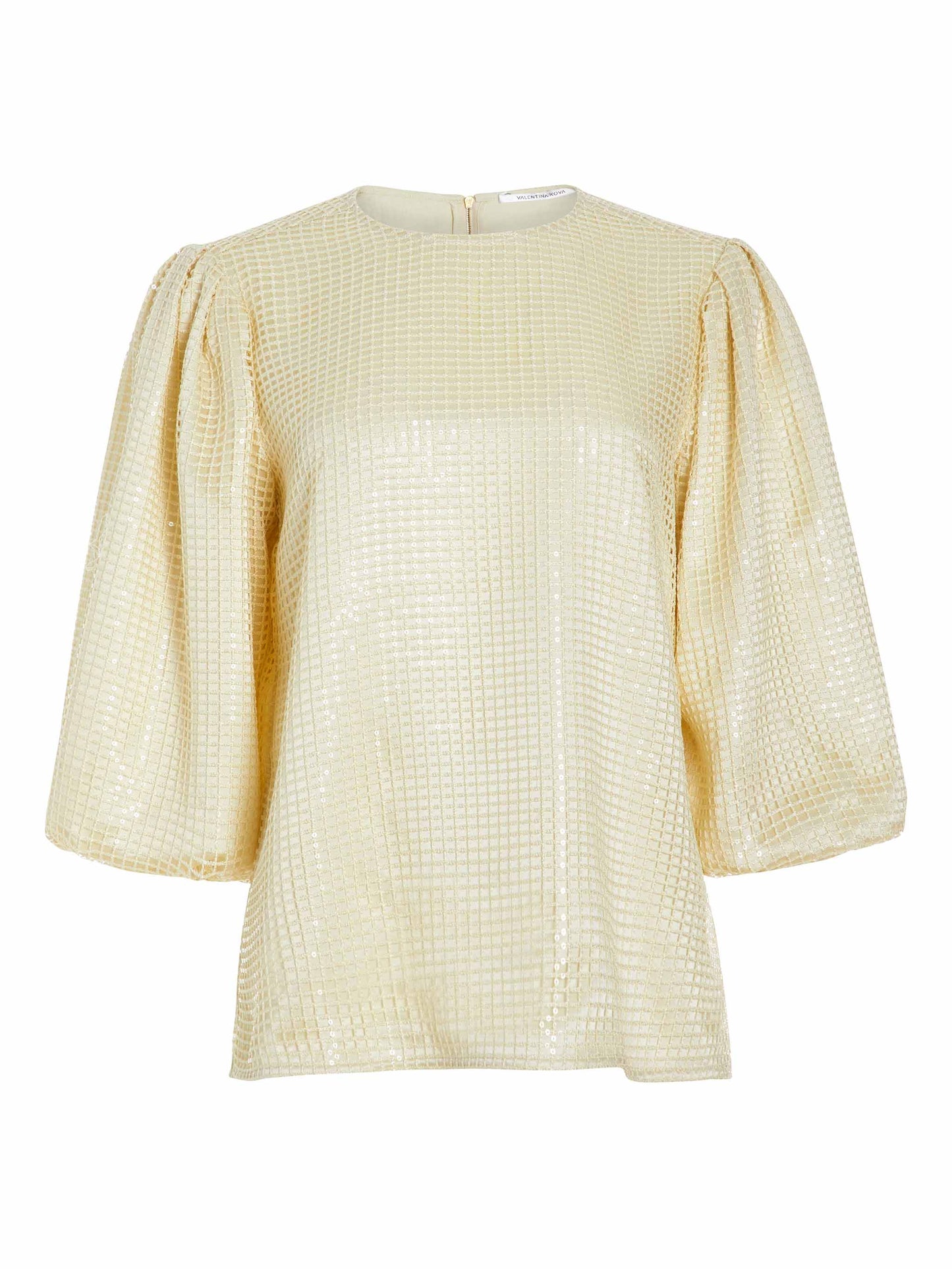 Carlene Grid Sequins Blouse