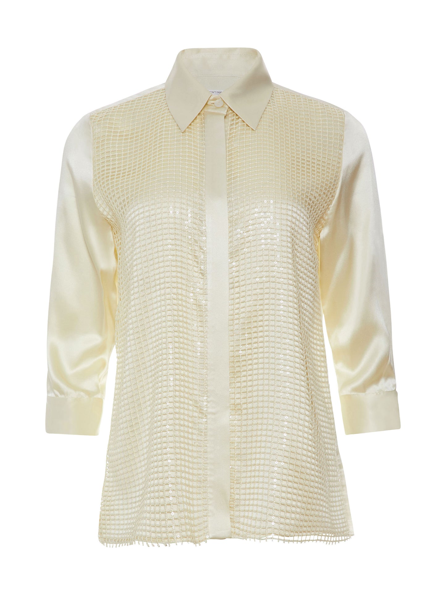 Priscilla Grid Sequins Blouse