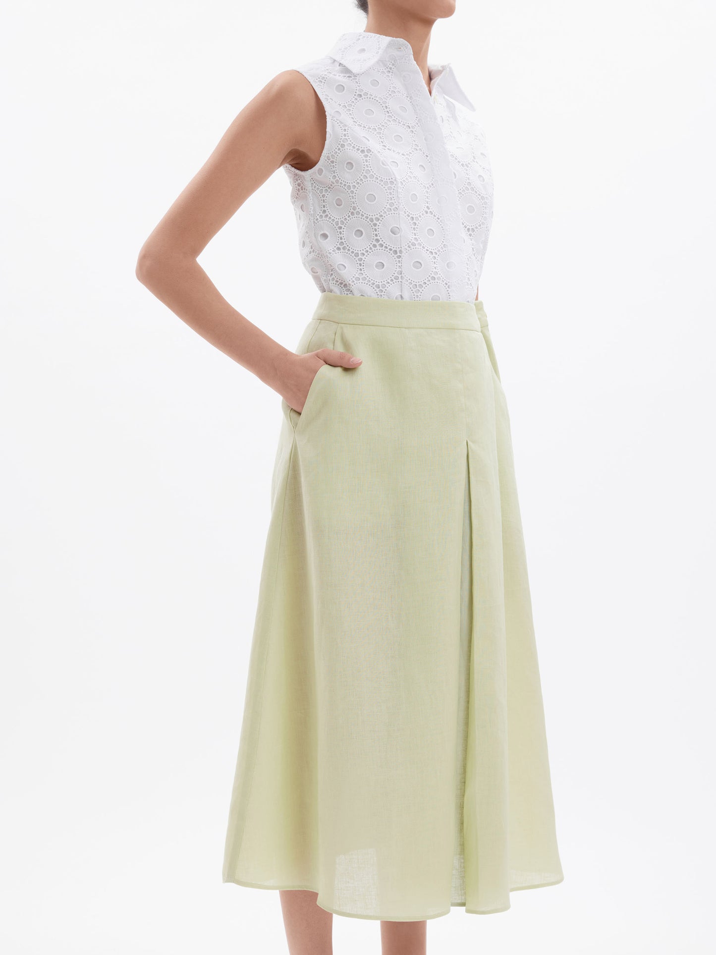 Konstantine Linen Skirt