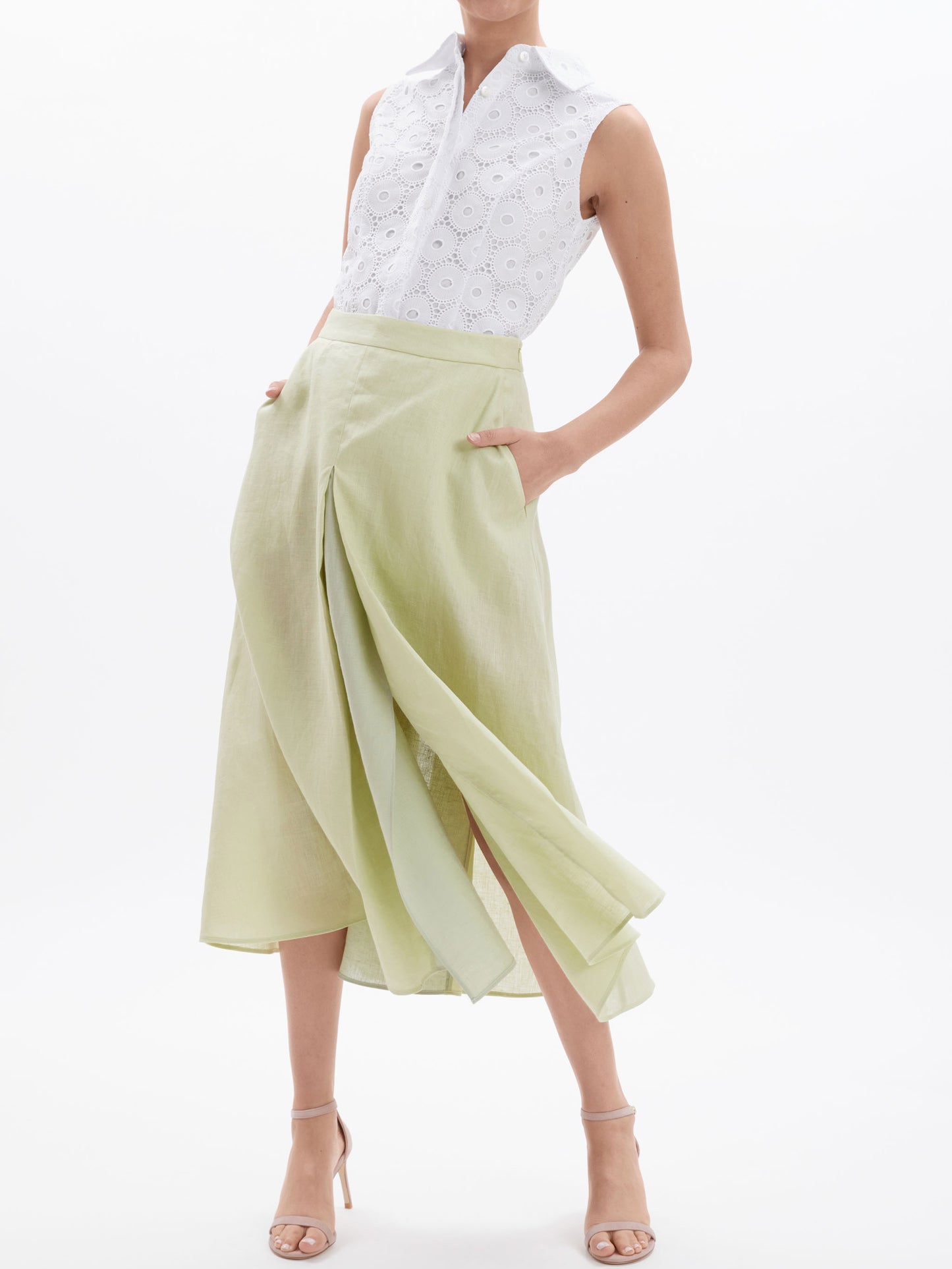 Konstantine Linen Skirt